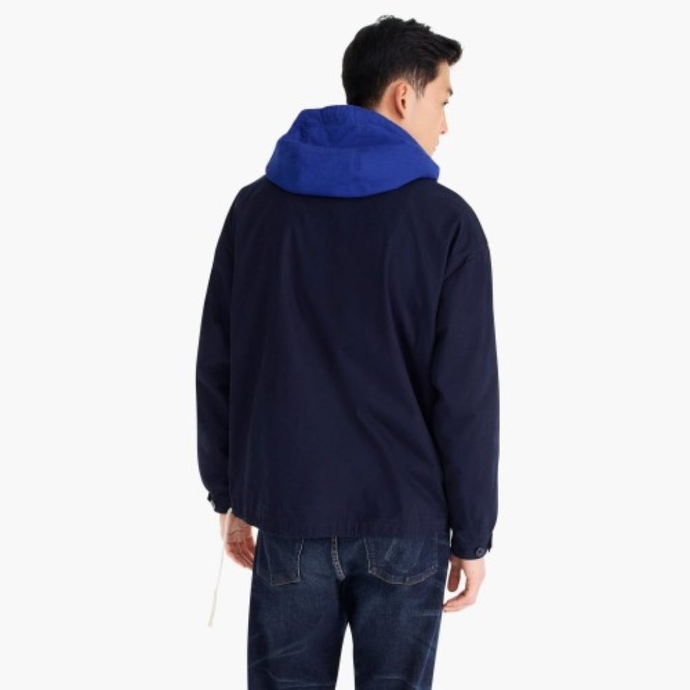J.Crew Always Navy Cobalt Anorak 1/4-Zip Jacket XL - Picture 3 of 15